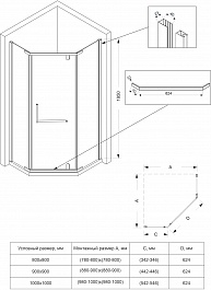 Veconi  Душевой уголок Rovigo RV-36G 100x100 – фотография-3